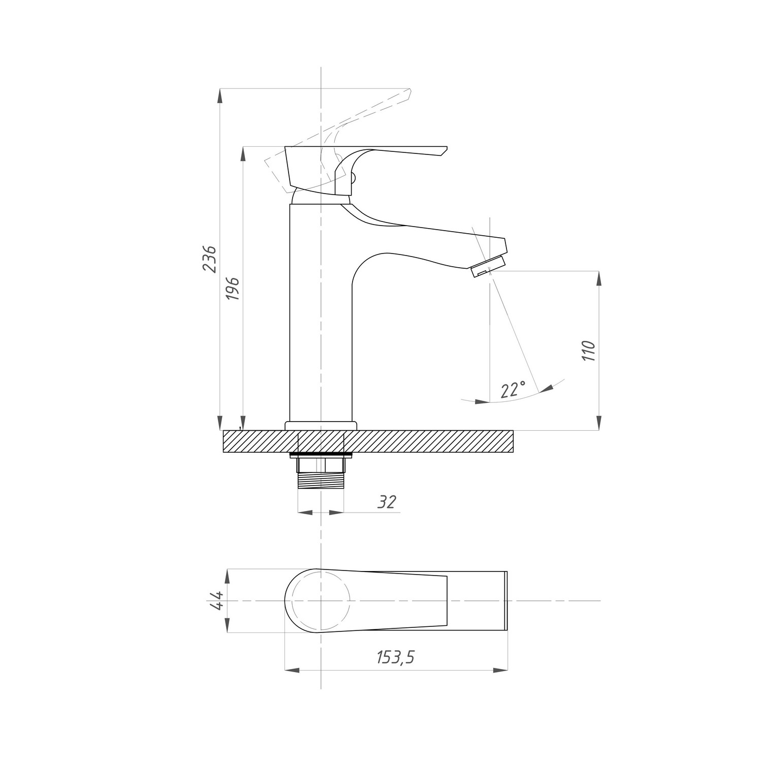 Смеситель для умывальника 35к ПСМ-100-5 ЭЛИТ тип См-УмОЦБА, литой, креп ...