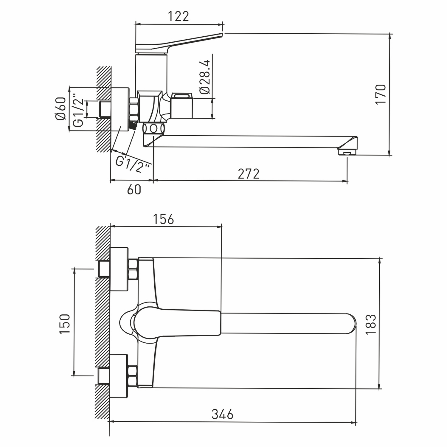 Смеситель для ванны и раковины 35k MIXLINE ML24-02 "Unito" – компания ...