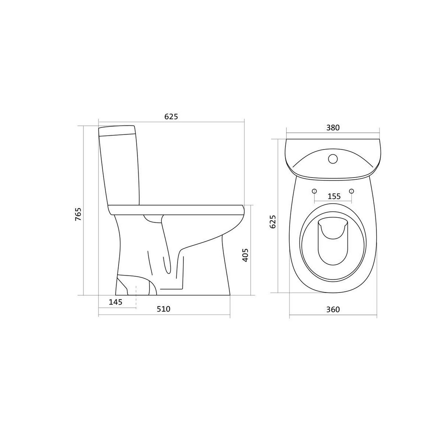 Унитаз-компакт \"Анимо 2РА\" в пол (нижн.подв, 2-кн.арм. Уклад, дюро сид ...