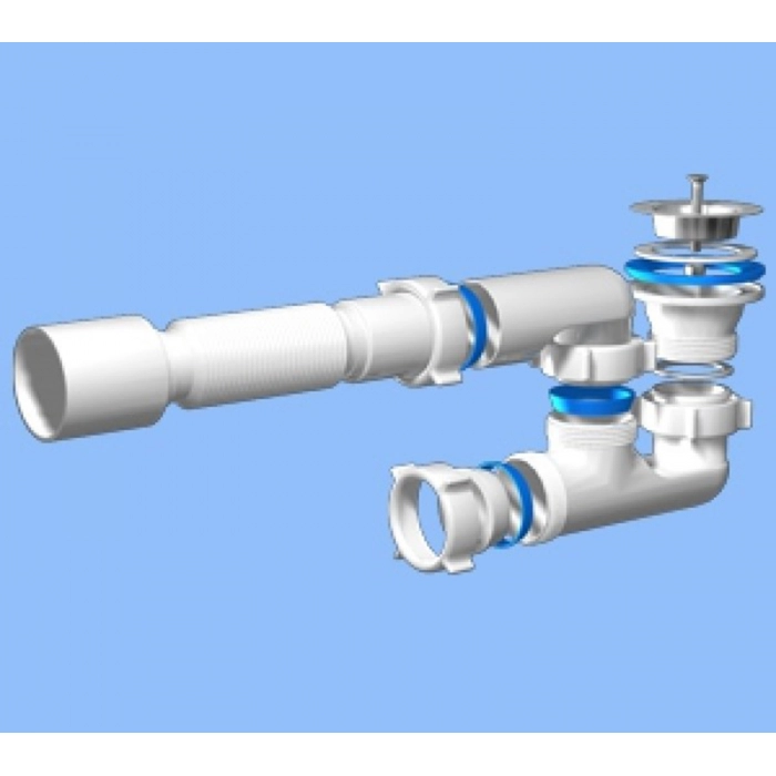 Сифон для душ.поддона 40*40 Ani регулируемый с гофрой 40*50 Е215 АНИ ...?