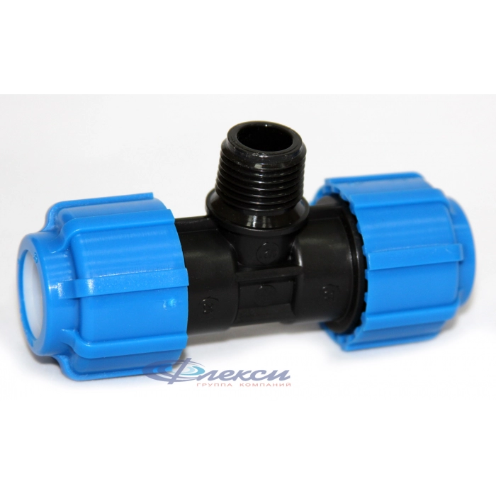 Тройник ПЭ с наруж. труб. резьбой 20х1/2''х20 (обж.) ТПК-АКВА ...