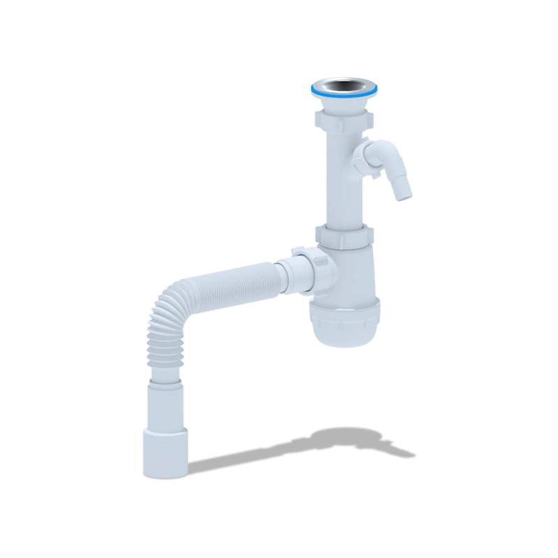 Сифон 1 1/2*40 Ani Грот с носиком, с гофрой 40*40х50 А1015 АНИ пласт ...