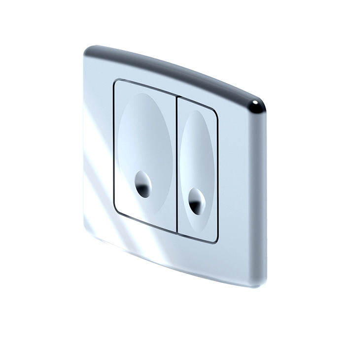 Кнопка инсталляции АНИ ПЛАСТ WP1110 квадрат хром глянец – компания \"Флекси\"