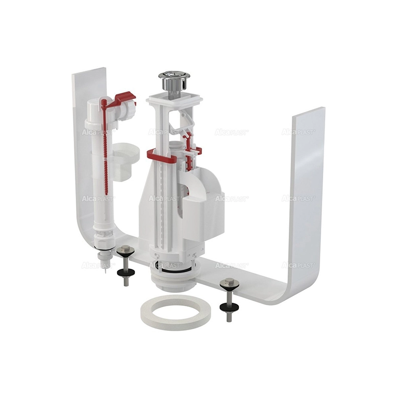 Арматура к смыв. бачку 2-х Кноп. ALCAPLAST/Alcadrain хр.кн. ниж.подв ...