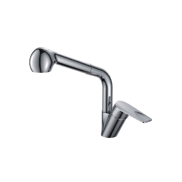 Смеситель для кухни душ 40к 6040L Ledeme б/отв выдвижная лейка, латунь ...